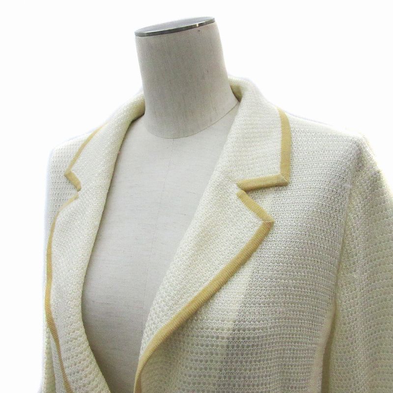 近年美品　LEONARD レオナール　キャメル100% ニット　ジャケット　42 近年美品 LEONARD レオナール キャメル100% ニット ジャケット 42