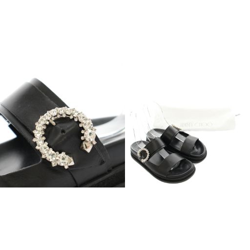 ジミーチュウ JIMMY CHOO マルガフラット MARGA FLAT サンダル レザー