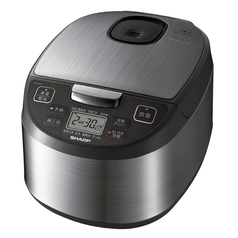 シャープ 炊飯器 5.5合 黒厚釜 球面炊き シルバー KS-S 10 J-S 1