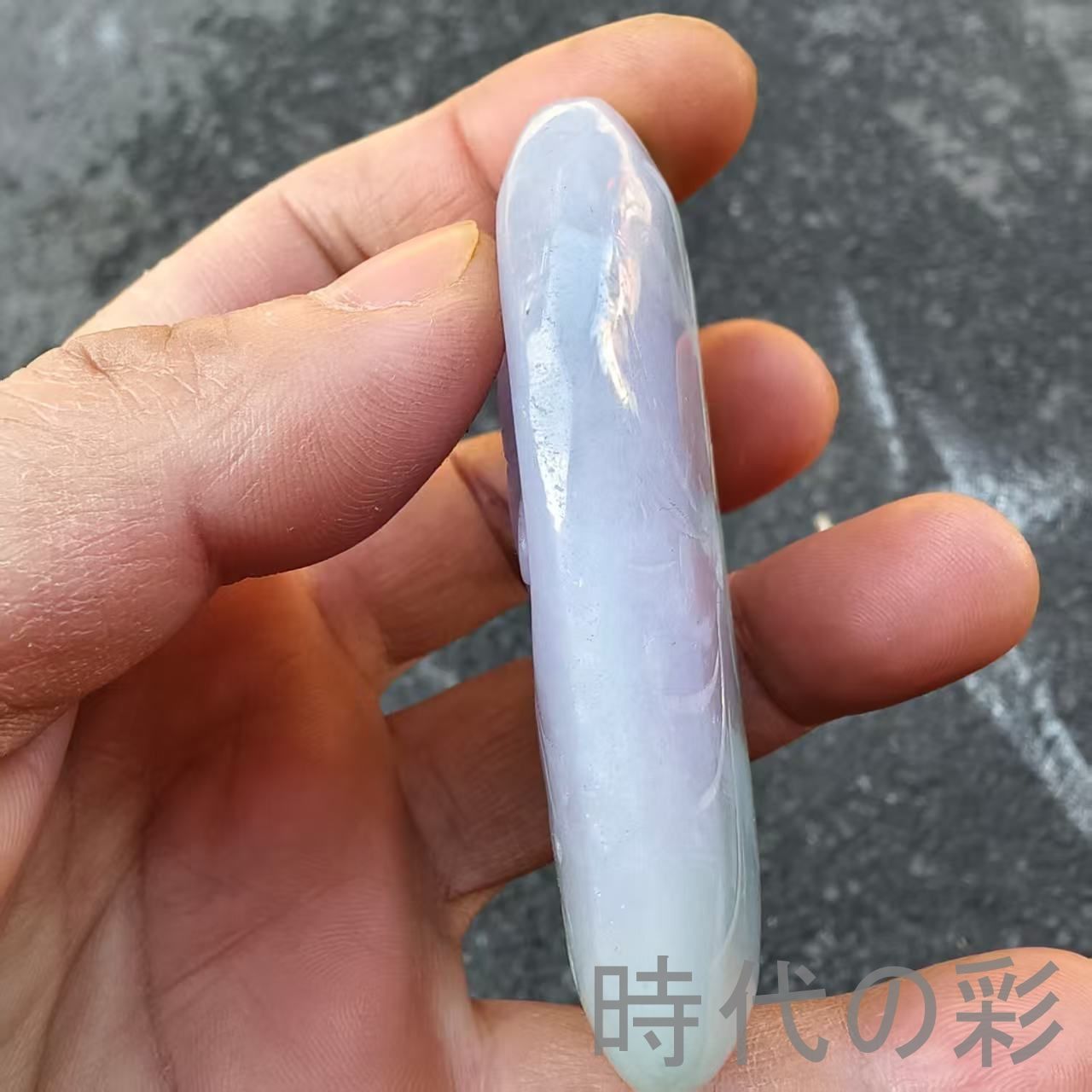古玉老翡翠 春帯彩童子彫刻把玩件