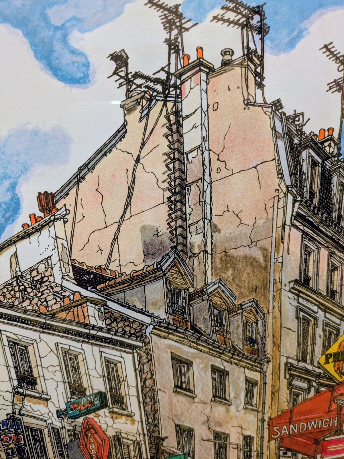 赤木曠児郎 遺作 リトグラフ 直筆サイン【カフェ】120部限定 額付き 真