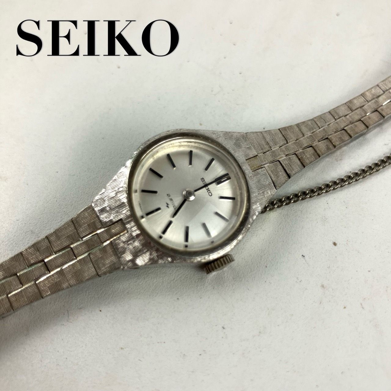 稼働品 SEIKO セイコー 腕時計 機械式 手動巻き アナログ 金属ベルト 