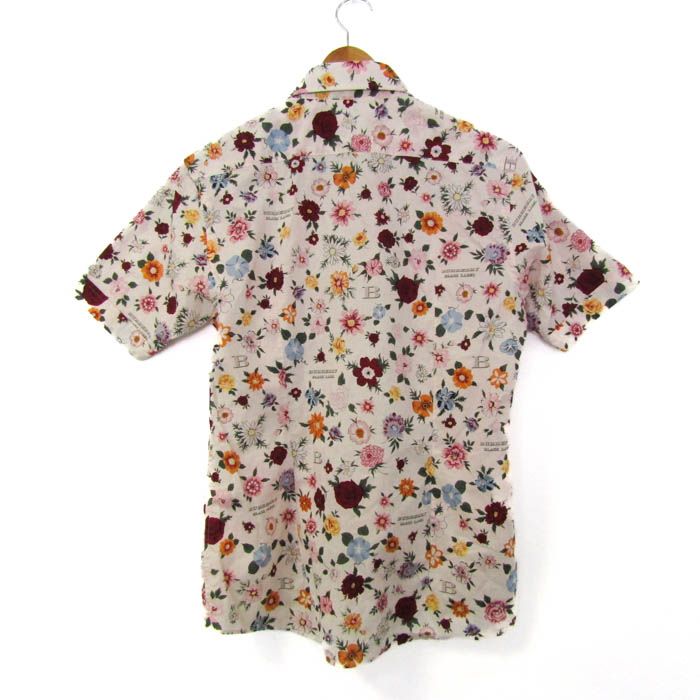 バーバリーブラックレーベル 半袖シャツ トップス 花柄 メンズ 2サイズ