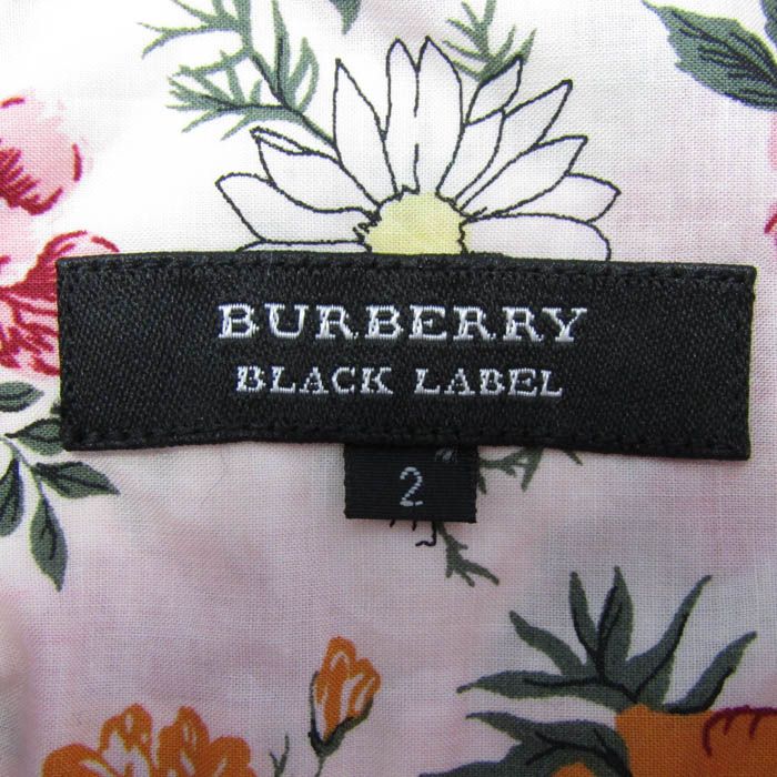バーバリーブラックレーベル 半袖シャツ トップス 花柄 メンズ 2サイズ