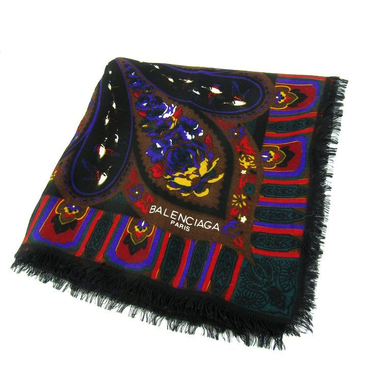 バレンシアガ ストール ショール ペイズリー柄 大判 ブランド