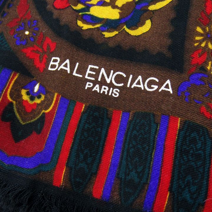 バレンシアガ ストール ショール ペイズリー柄 大判 ブランド レディース マルチ BALENCIAGA