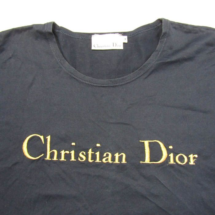クリスチャンディオール 半袖Tシャツ トップス ロゴT コットン
