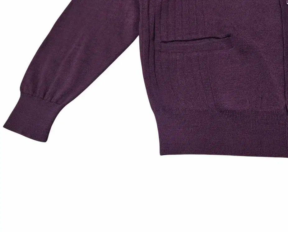 イヴサンローラン YVES SAINT LAURENT パープル カーディガン YVES SAINT LAURENT イヴ・サンローラン ウール カーディガン 100