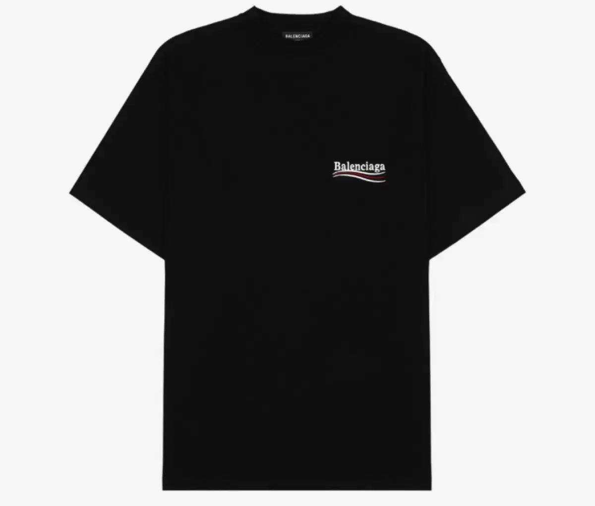 バレンシアガ 641675 ポリティカルキャンペーン 半袖 Tシャツ ブラック