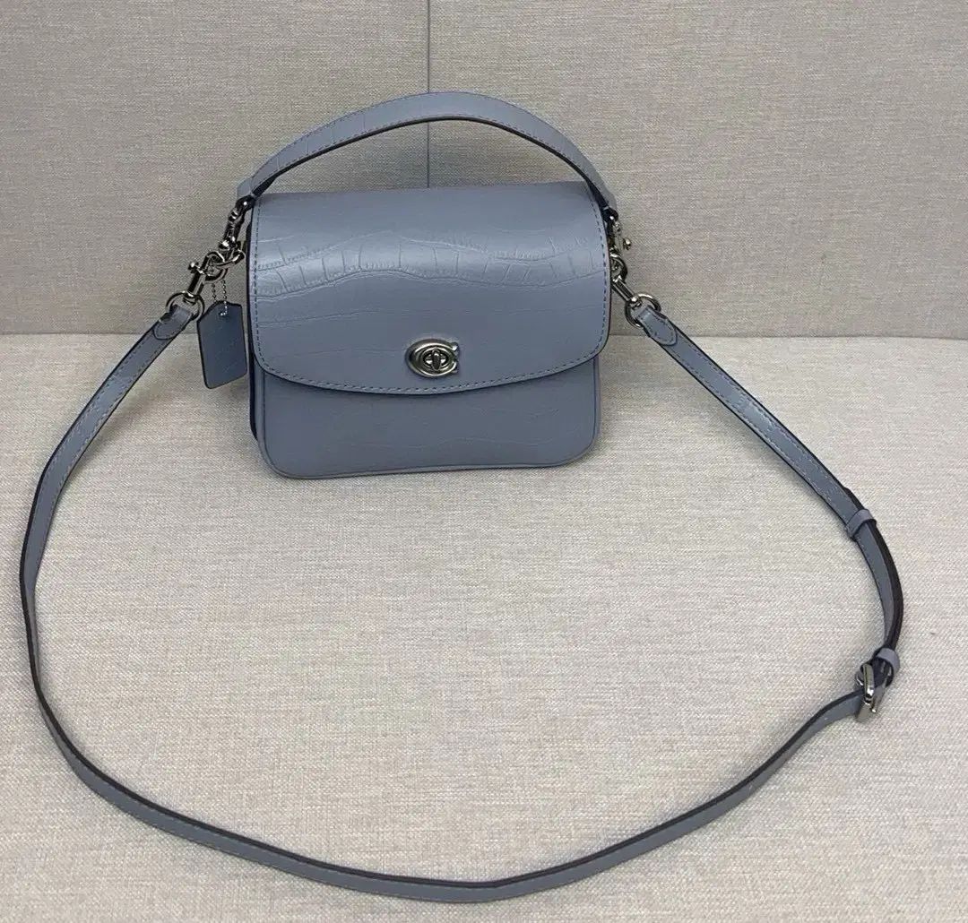  コーチCP 138 トゥー クロス キャメル ブルー メッセンジャーバッグ ショルダーバッグ