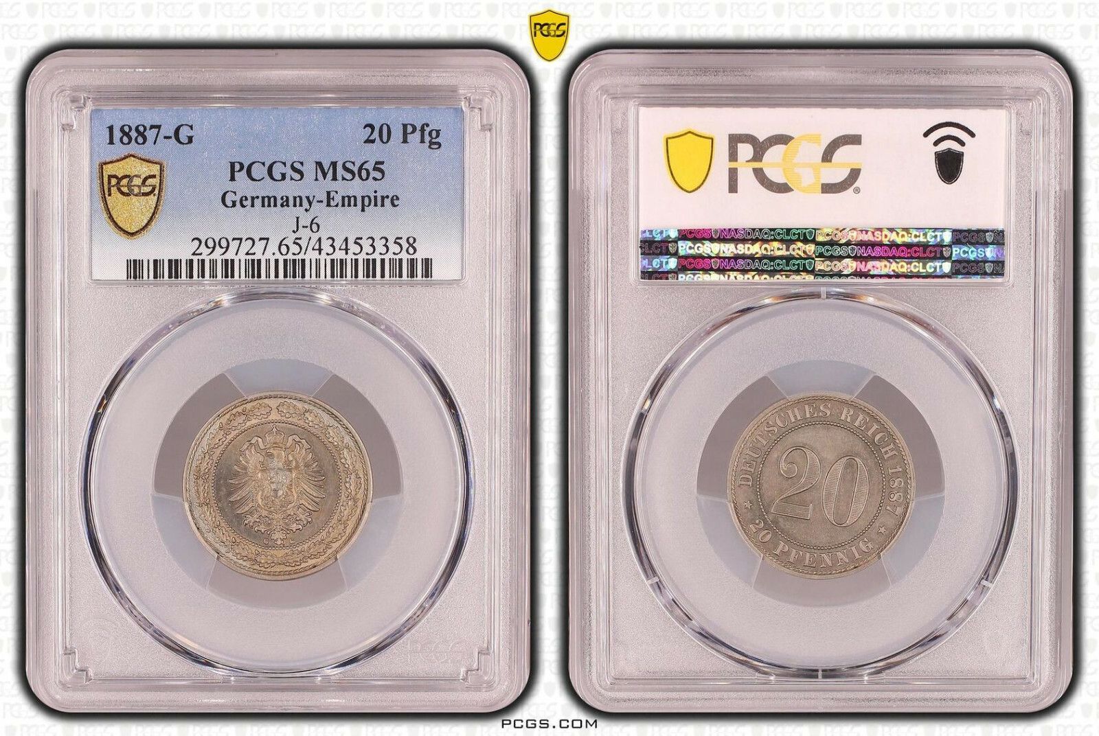 エンパイア 20 フェニヒ J.6 1887 G PCGS MS65 - メルカリ