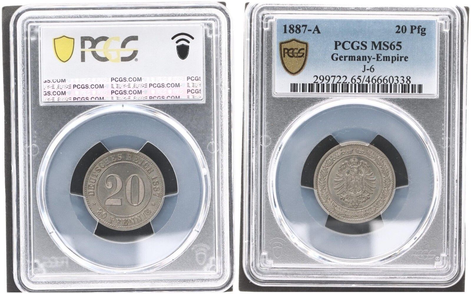 A（VIP価格）PCGS 6枚セット エンパイア 20 フェニヒ J.6 1887 A PCGS MS65 - メルカリ