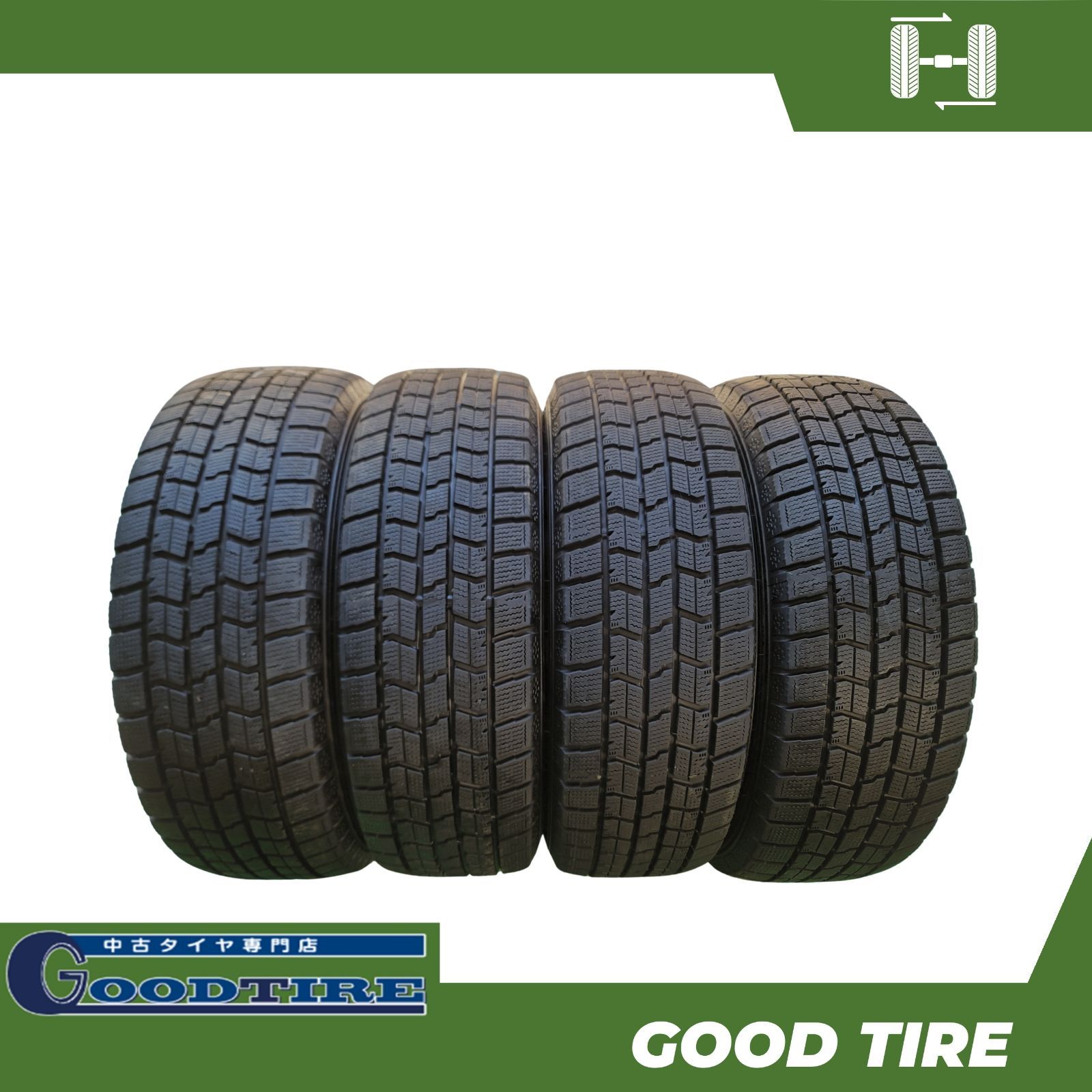 195/65R15 グッドイヤー ICENAVI7 2022年製 4本 冬用 8分山 中古タイヤ 