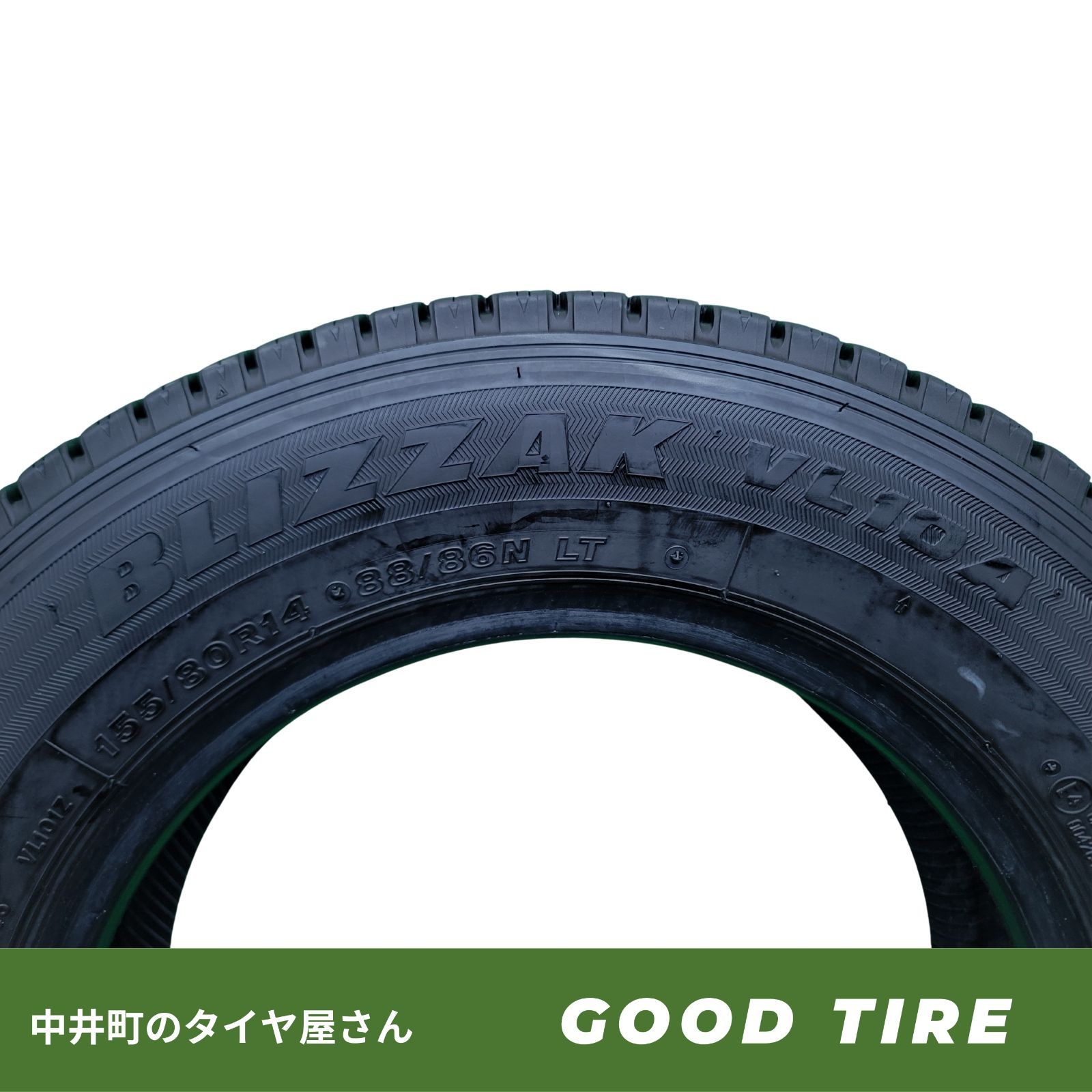 155/80R14 88/86NLT ブリヂストン BLIZZAK VL10A 2024年製 4本 冬用