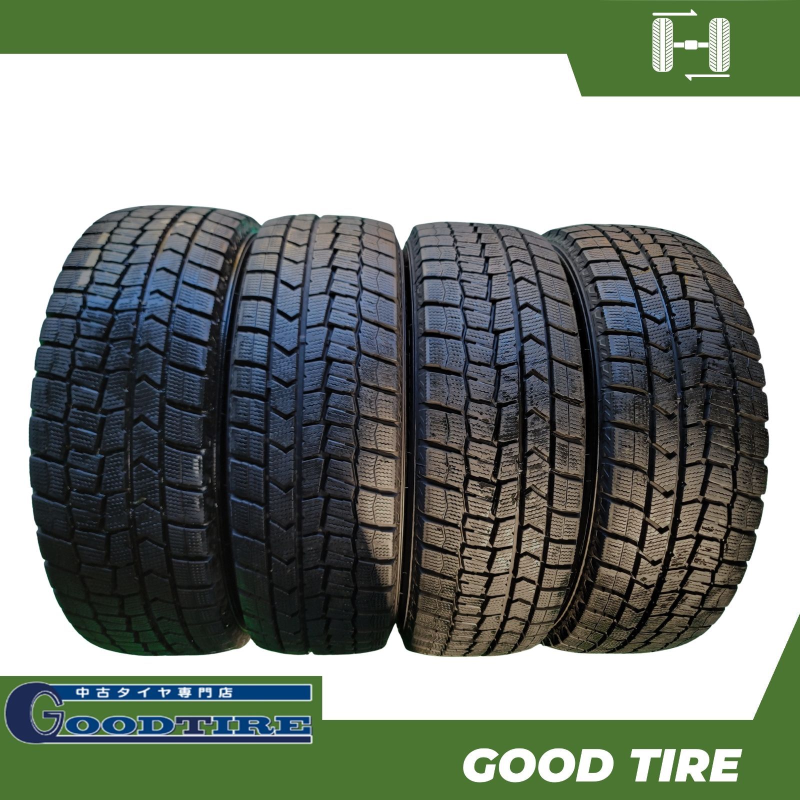 185/60R15 ダンロップ WINTERMAXX WM02 2023年製 4本 冬用 8分山 中古