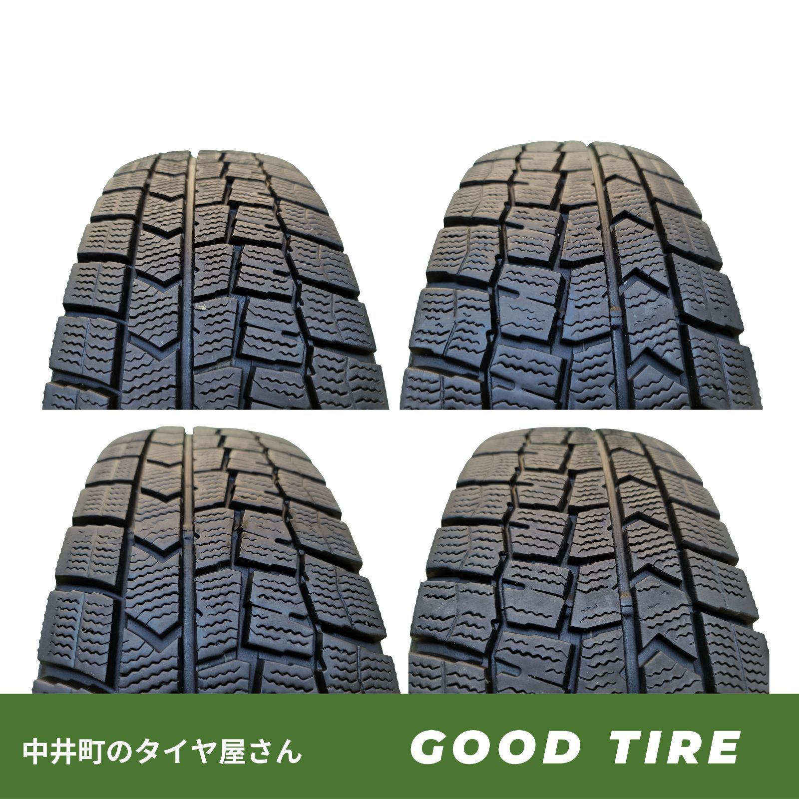 185 70 R 14 ダンロップ WM 02 製 4本 冬用 8分山 タイヤ ポルテ カローラ シエンタ フリード ノート 7153