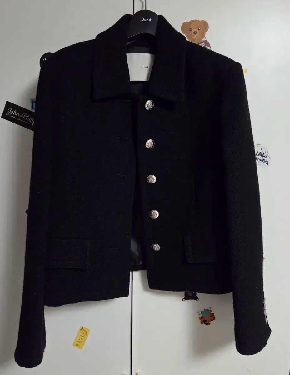 S Dunst ダンスト クラシック ツイード カラ ジャケット ミディ スカート