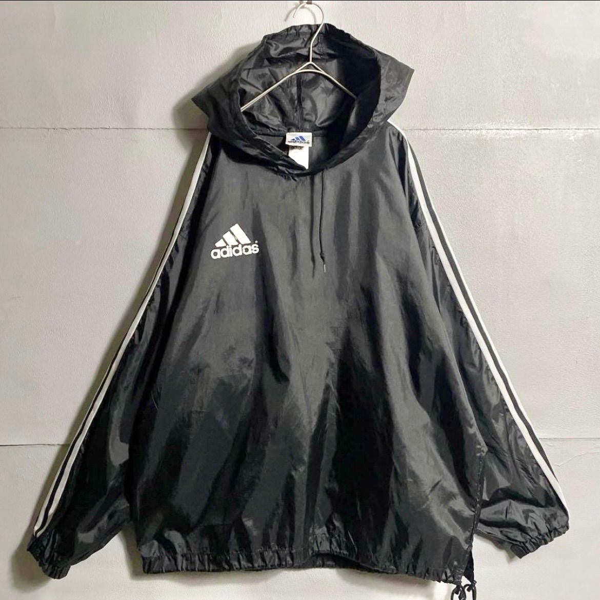 -90s adidasアディダス ナイロンジャケット フーディー ヴィンテージ