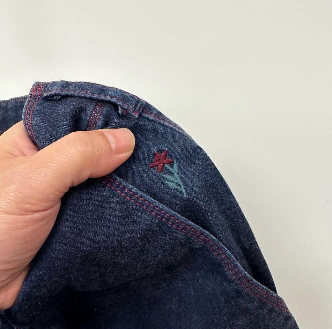 babaghuri ババグーリ JURGEN LEHL ヨーガンレール 花 刺繍 レッド