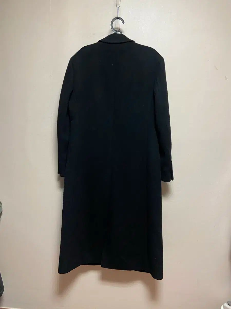 INSILENCE ブラック ウール カシミア ブレンド ロング コート (66-77