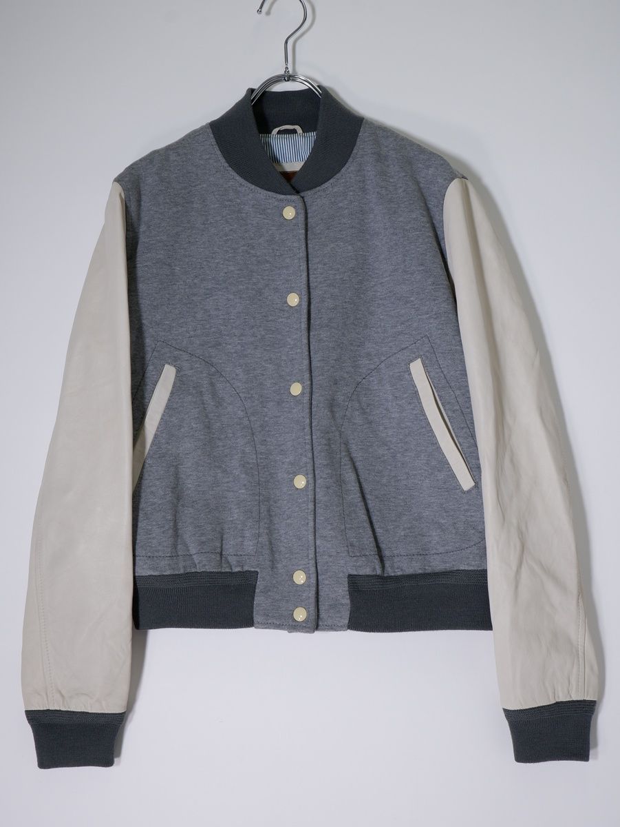 Cinquantaチンクアンタ イタリア製 スウェットジャージー袖レザー  