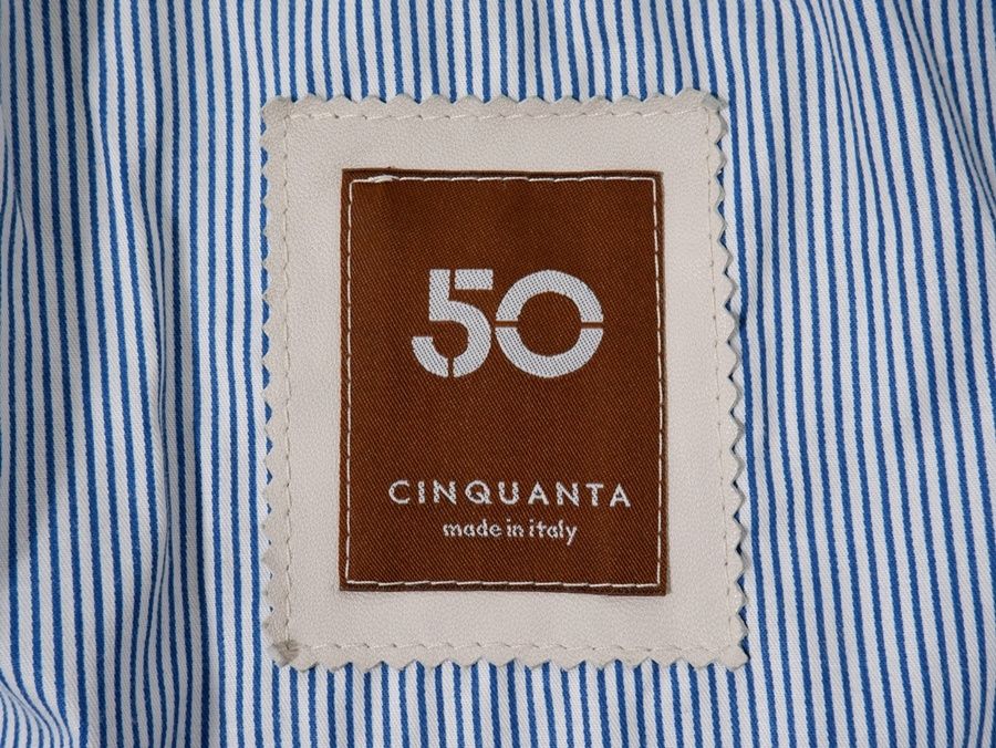 Cinquantaチンクアンタ イタリア製 スウェットジャージー袖レザー  