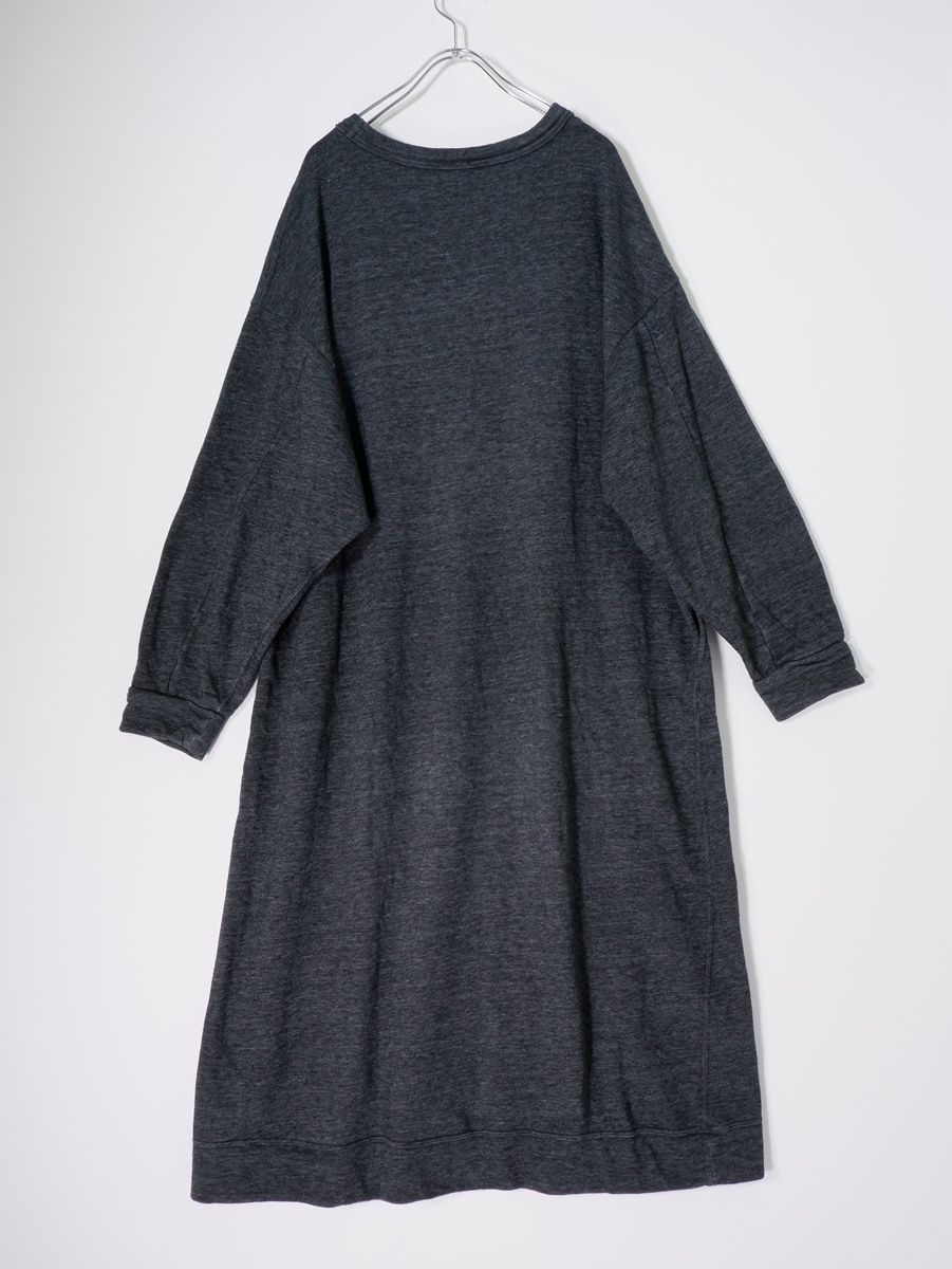 4842【美品】45R US裏毛のドレス スウェットワンピース　グレー 45Rフォーティファイブアール45rpm US裏毛のドレス スウェット