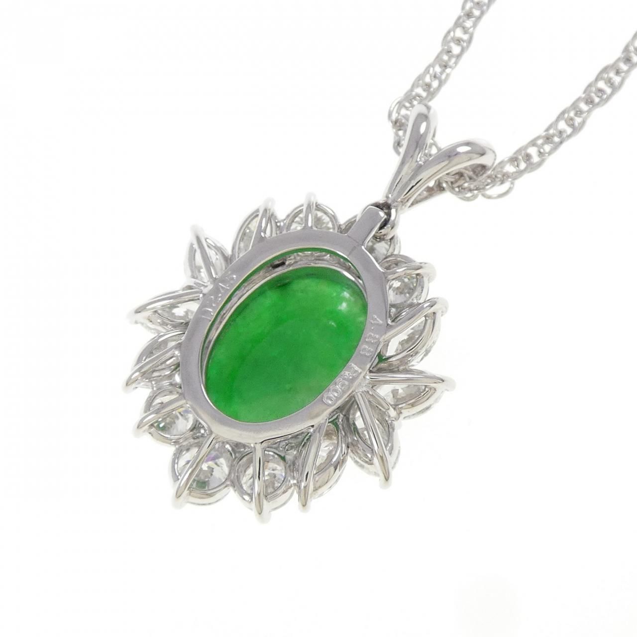 Pt900ひすいペンダントネックレス　新品未使用品 楽天市場】彫刻翡翠 75.15ct ネックレス PT900 プラチナ ペンダント