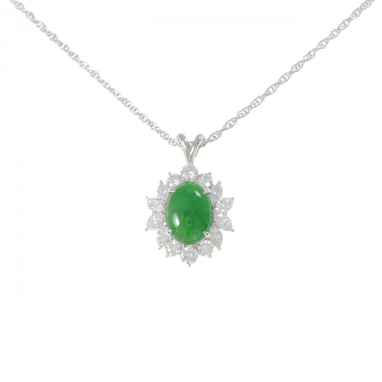 Pt900ひすいペンダントネックレス　新品未使用品 PT900鳥モチーフネックレス アヒルモチーフプラチナダイヤモンド