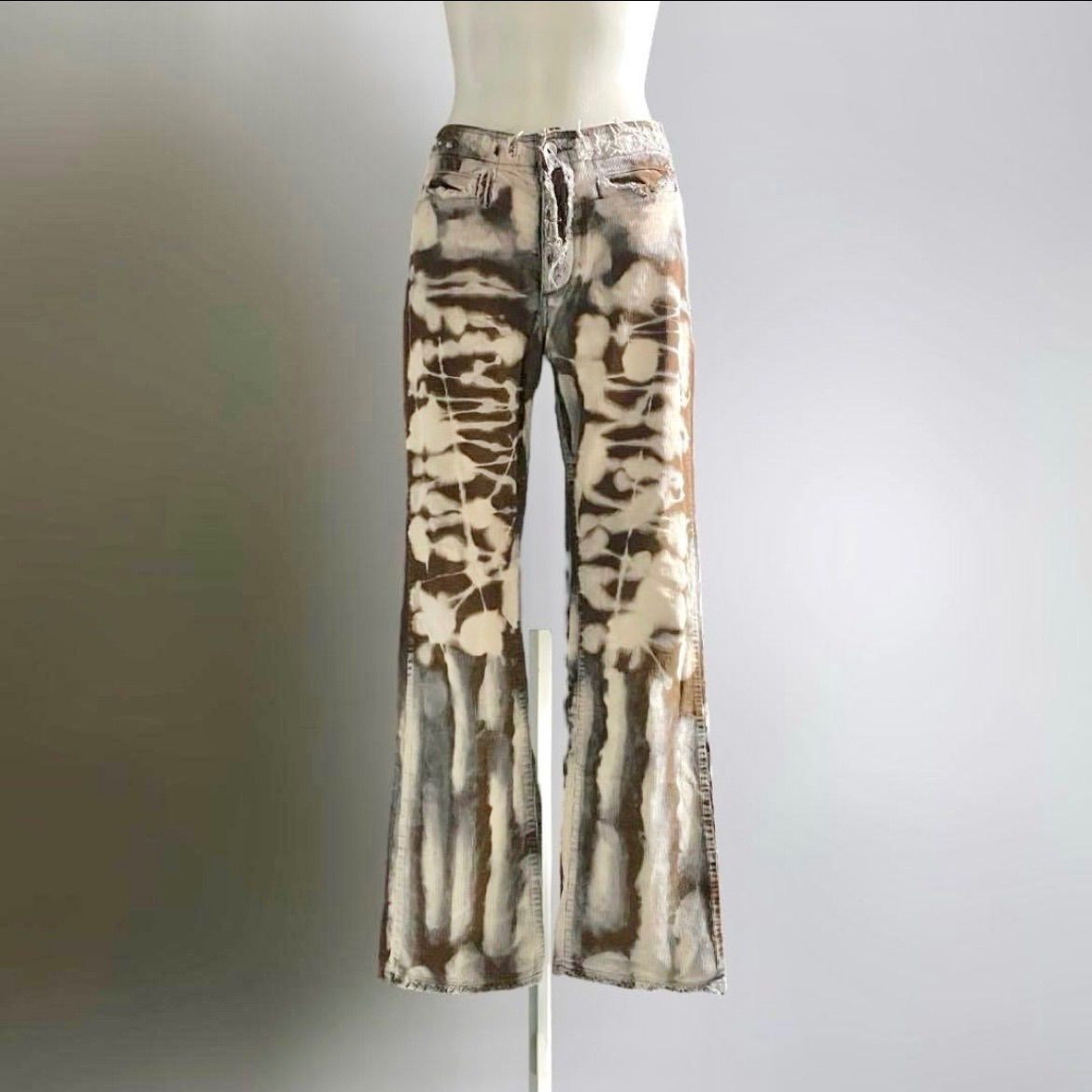 ヨーロッパ ヴィンテージ 00 s コーデュロイパンツ ローライズ スラックス 茶