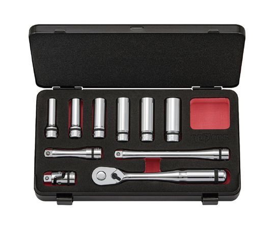 WJ 140 69 8258 20 メタルケース付き 差込角9 5 SQ ネプロス ディープソケットレンチセット 10点セット