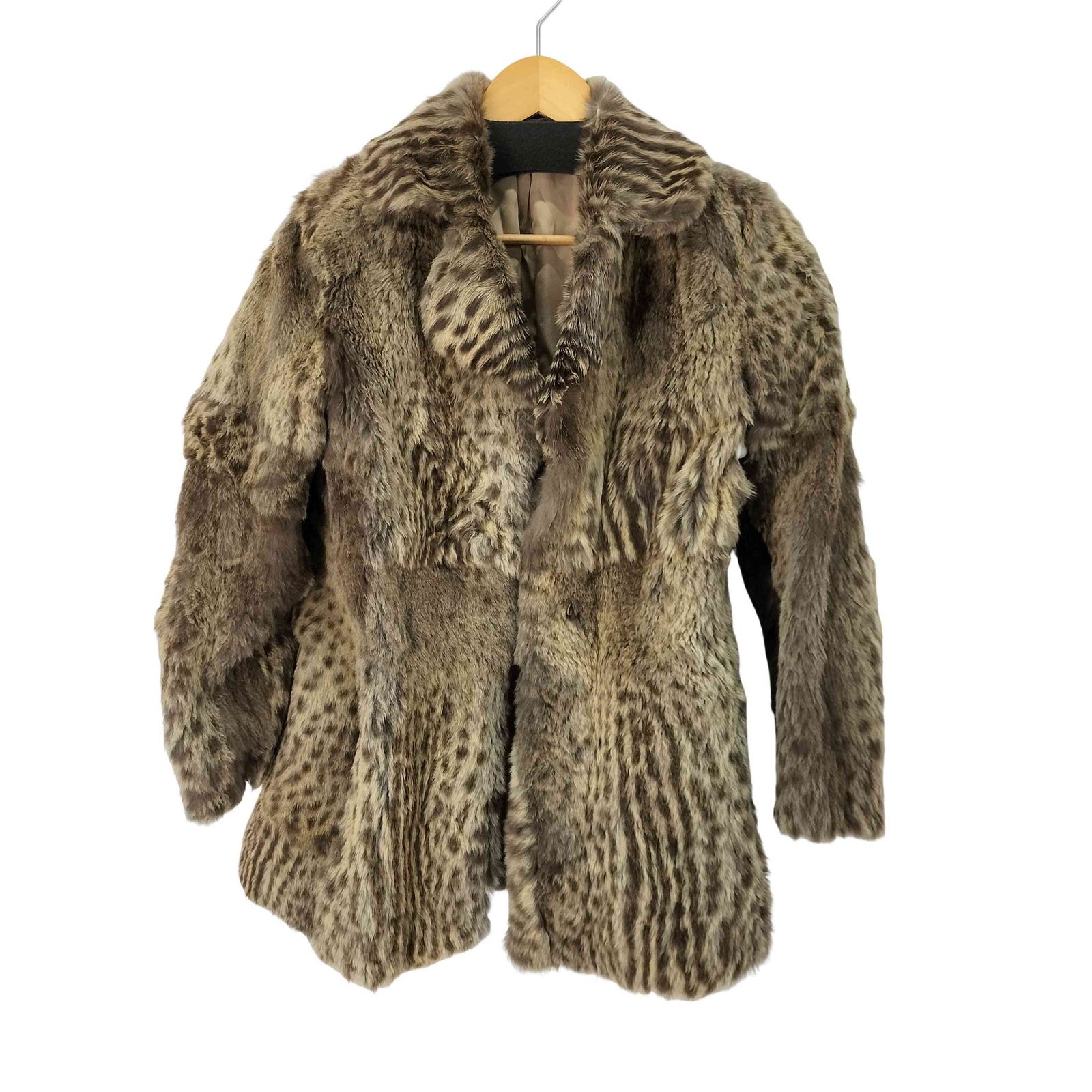 節約 ユーズドフルギ USED古着 毛皮 ファー コート レディース 表記無  