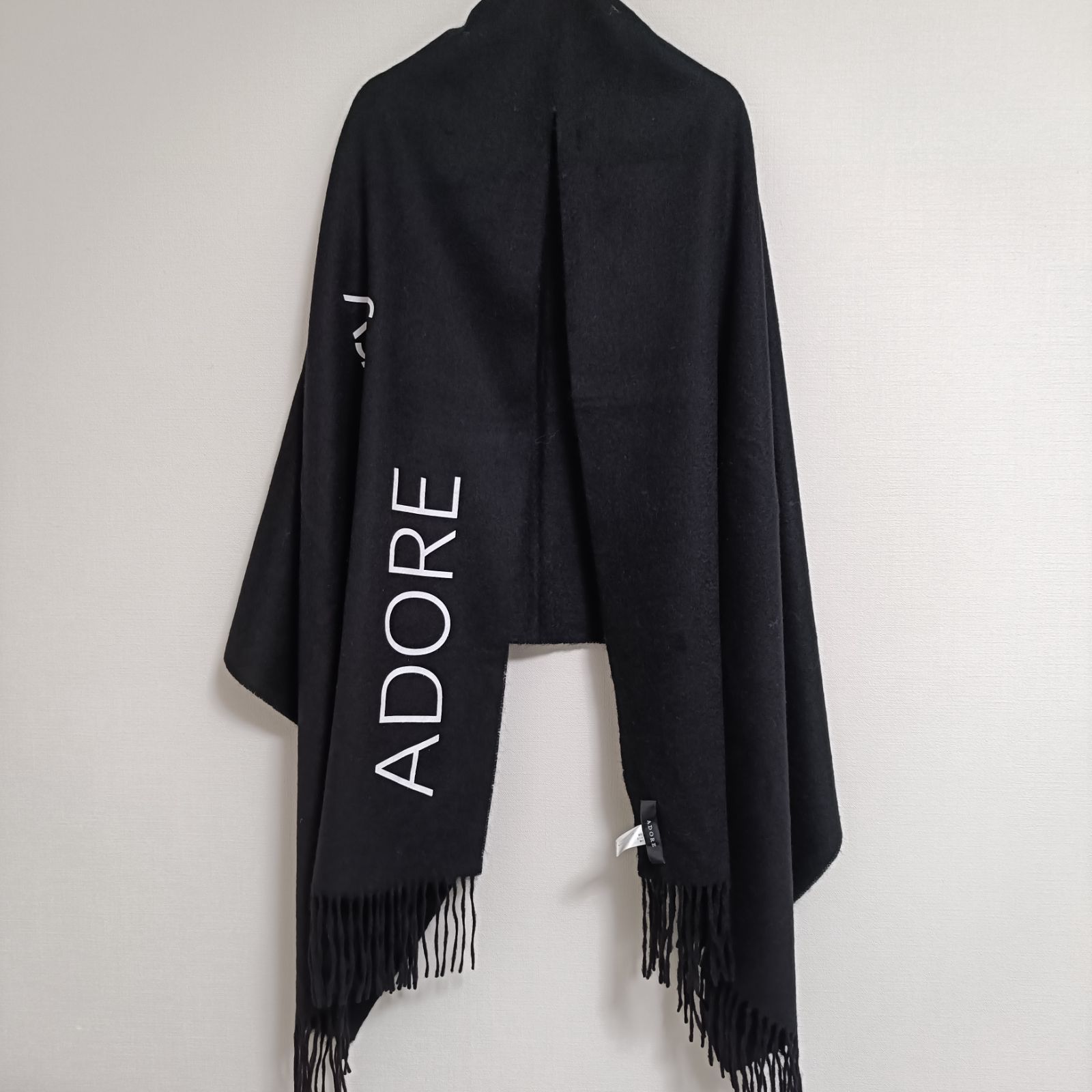 ADORE アドーア 大判ストール ウール ブラック×15周年アニバーサリー