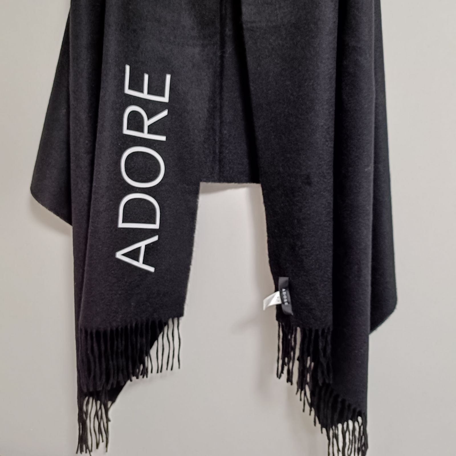 ADORE アドーア 大判ストール ウール ブラック×15周年アニバーサリー