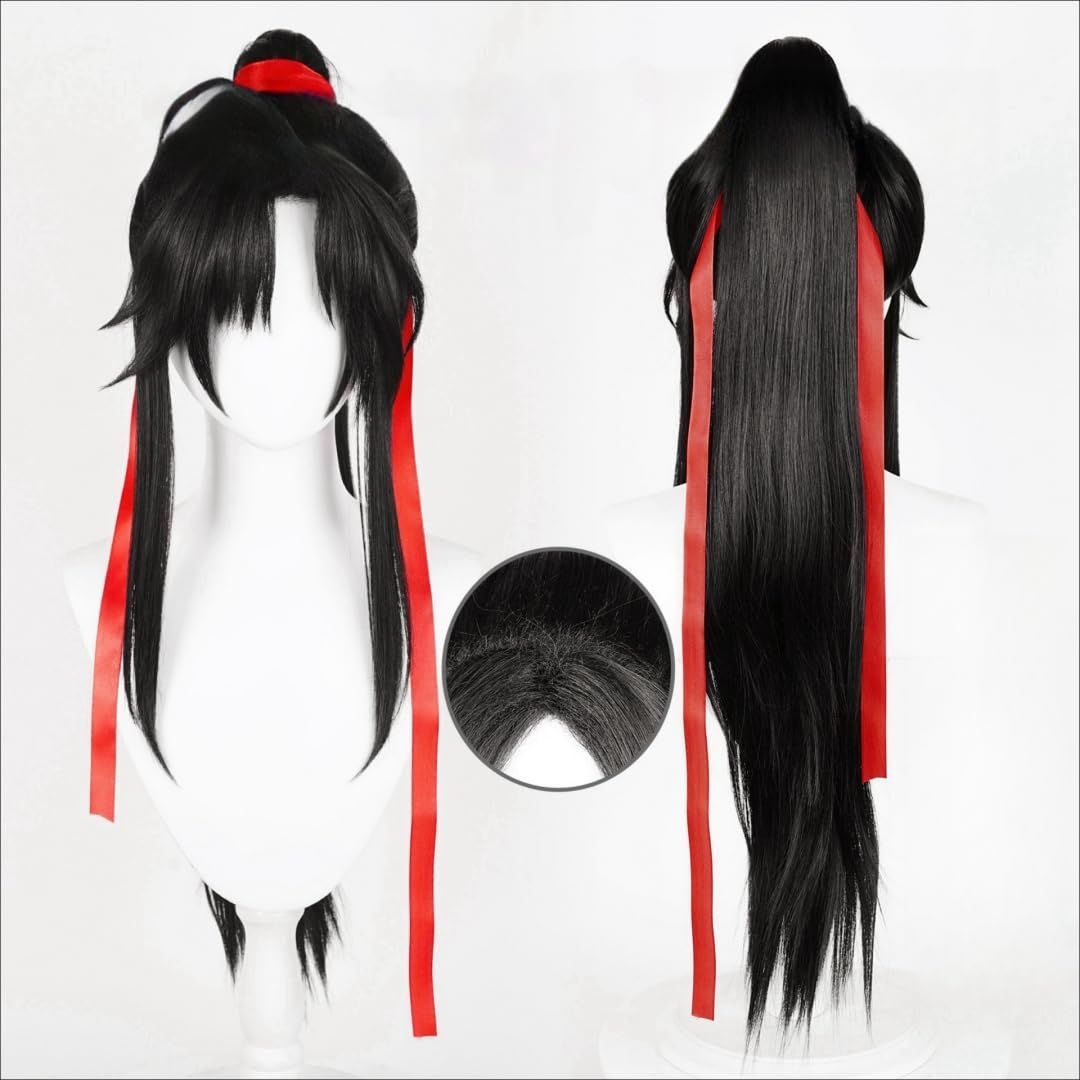 数量限定】魏嬰 魏無羨 コスプレ ウィッグ ウィッグ 耐熱性 ウィッグ