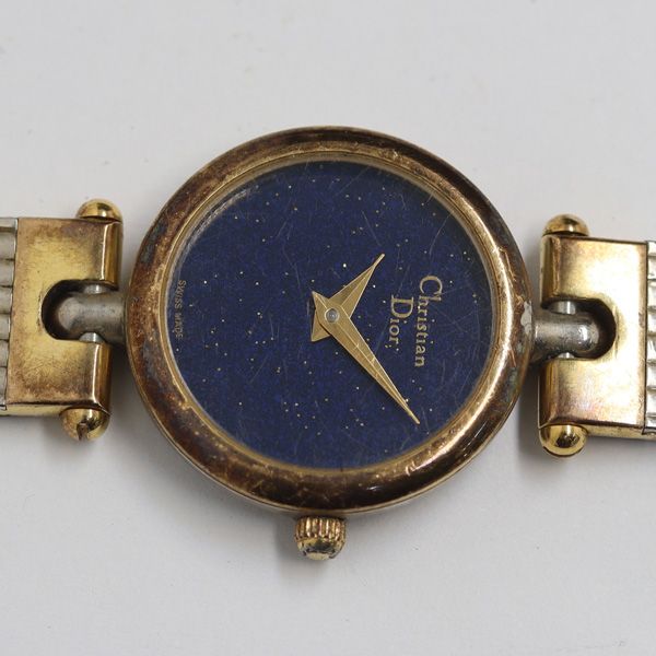 クリスチャンディオール 3025 QZ 青文字盤 レディース腕時計 KRH