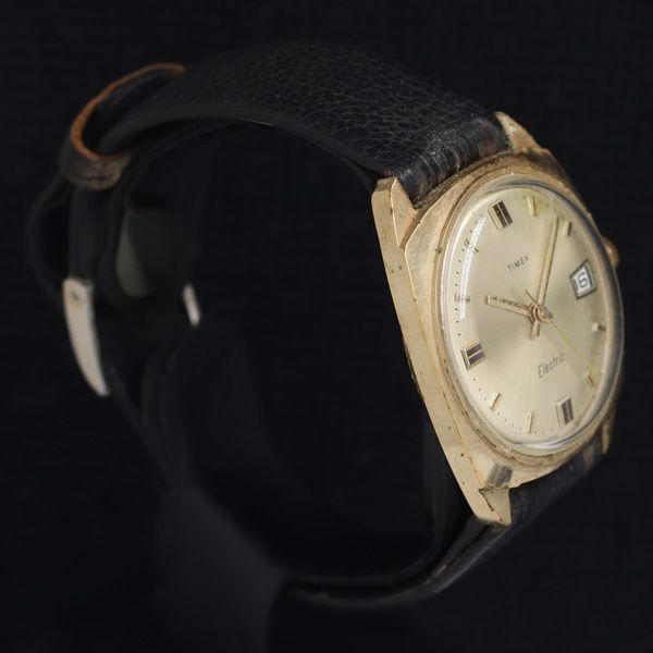 タイメックス エレクトリック 9644-4170 QZ ゴールド文字盤 デイト