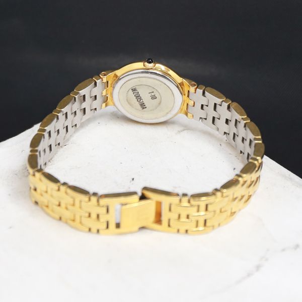 QZ 石付 MON BIJOU オリエント ゴールド文字盤 レディース腕時計