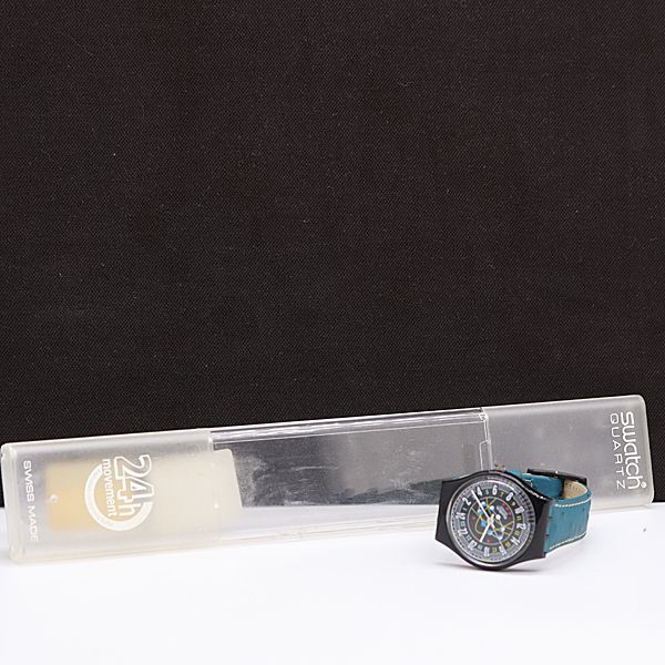 箱付 スウォッチ QZ ブラック文字盤 AG1992 レディース腕時計 2000000