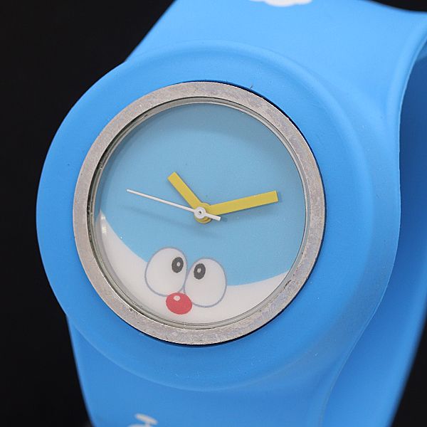 箱付 ドラッチ ザ ライト ドラえもん QZ 水色/キャラクター文字盤