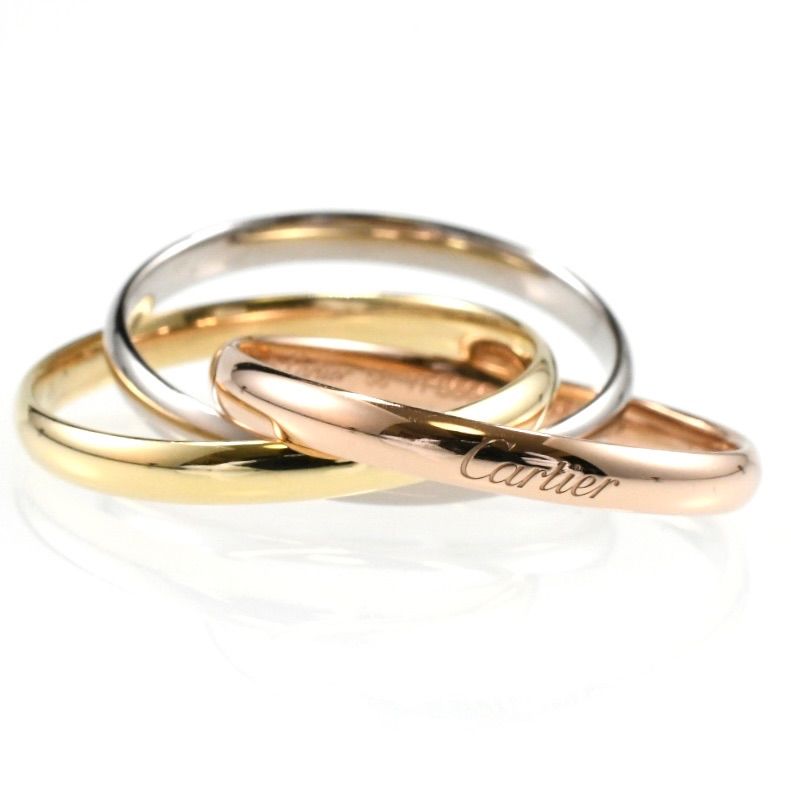 Cartier カルティエ トリニティリング 現行モデル SM 3連リング K18