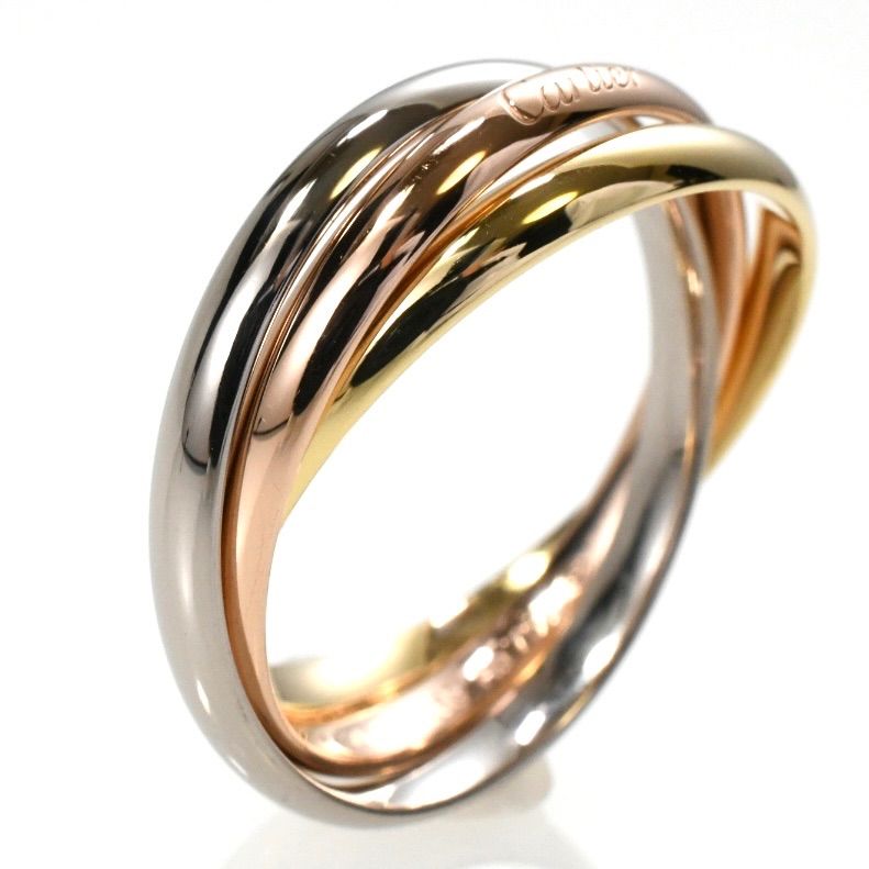 Cartier カルティエ トリニティリング 現行モデル SM 3連リング K18