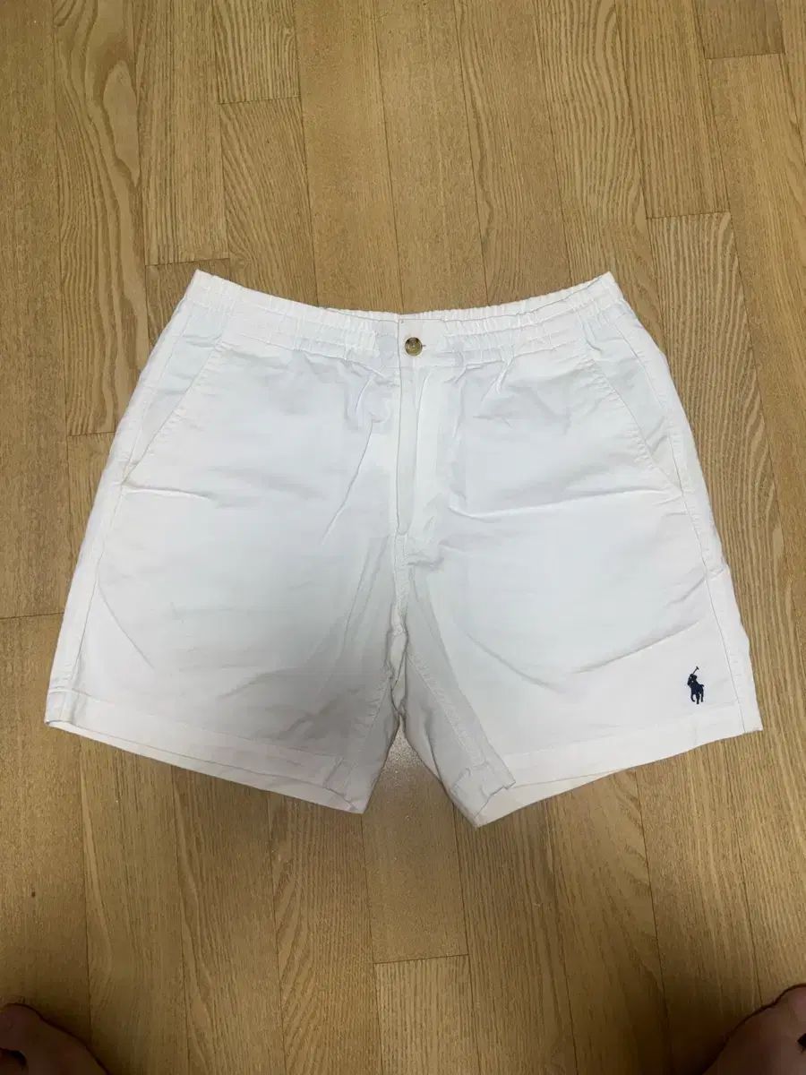 ポロラルフローレン フラップショートパンツ 白 S