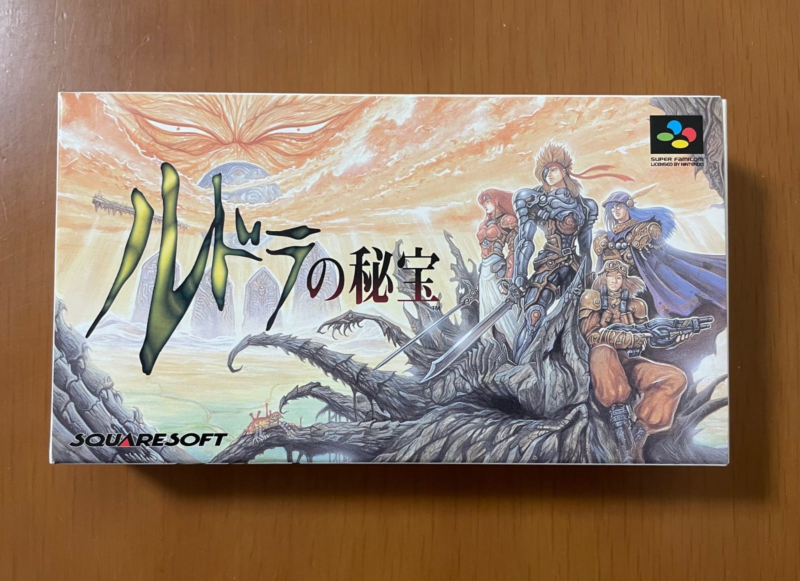 美品》SFC ルドラの秘宝 スクウェア スーパーファミコン 箱説ハガキ