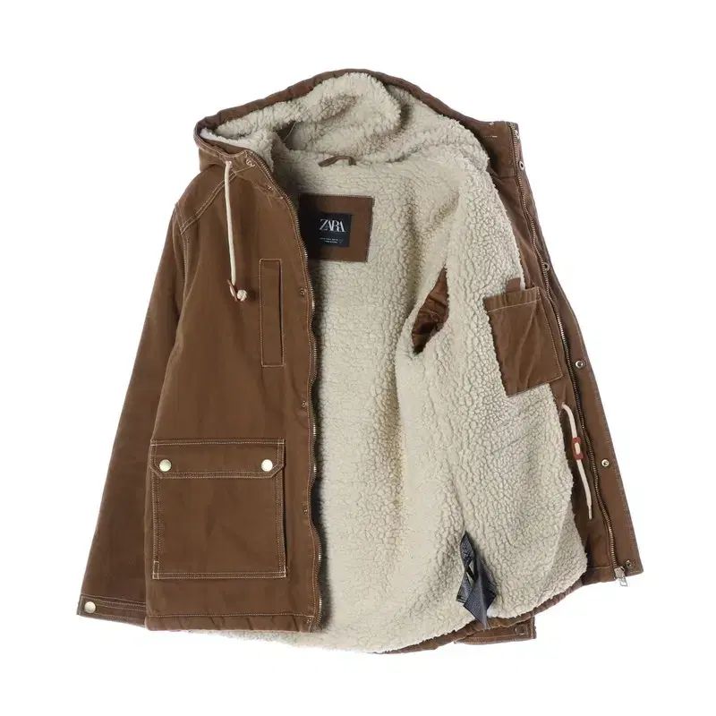 ザラ フリース コート ブランドファッション - ZARA 新品 オフホワイト