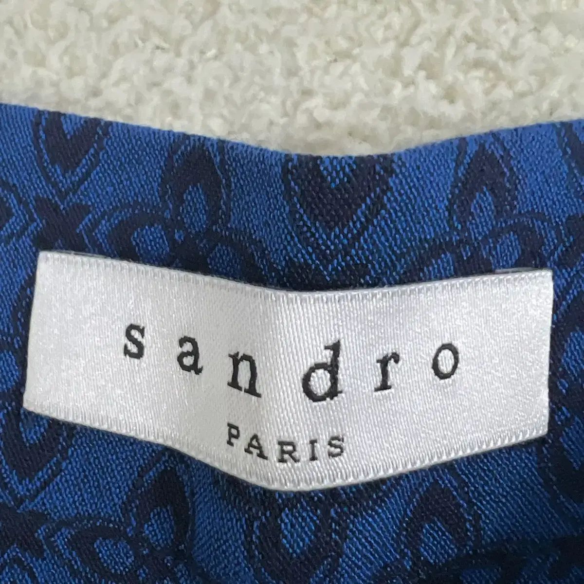  36 サンドロ FLOパール プリント パンツ ブルー 1112 チノパン パンツ