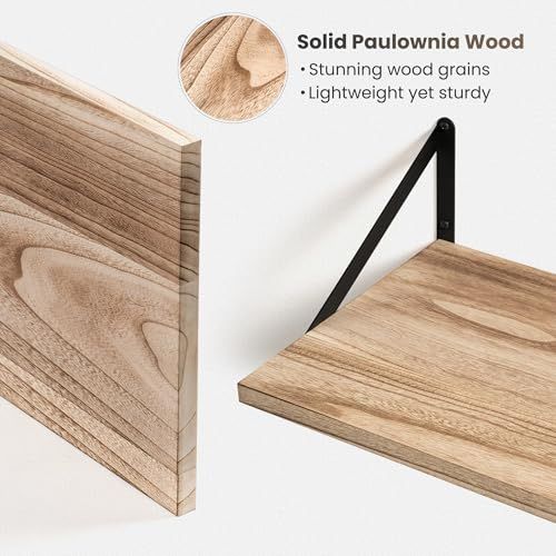  Marsmiles 壁用フローティングシェルフ 奥行き30 cm 12インチ フローティングシェルフ セット 幅41 x奥行き30 16 x 素朴なファームハウスシェルフ ワイドディスプレイ棚 リビングルーム キッチン バス 90382 e 42 その他 キッチン 食器