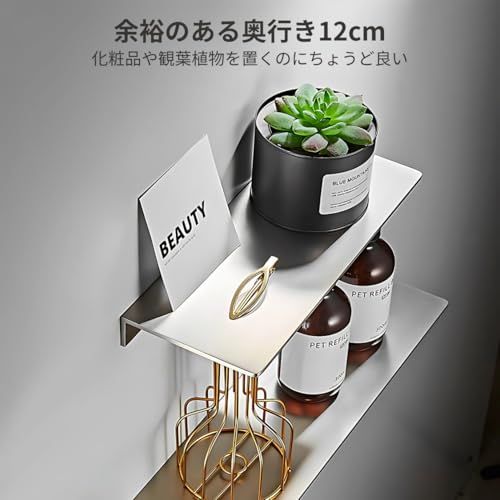  adelphos ウォールシェルフ ステンレス 横幅20 30 40 50 cm 壁掛け棚 シルバー WS 1 S e 2 f 2617 その他 キッチン 食器