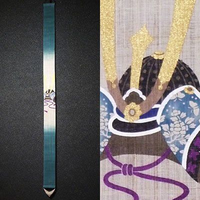 麻細タペストリー かぶと 掛軸 和風タペストリー 春 初夏 端午の節句 子供の日 兜