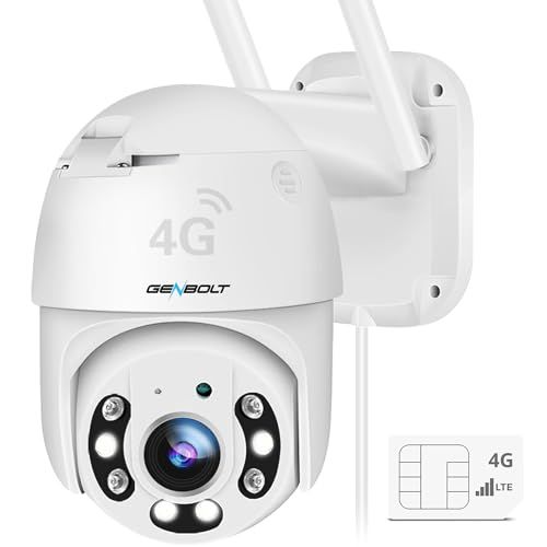 AC POE給電 防犯カメラ ワイヤレス 屋外 LTE GENBOLT 4 Gカメラ SIMカメラ 監視カメラ G通信 夜間 200万画素 AI人体検知 自動追跡 留守番 回転 双方向音声 IP 66防水 音声付き録画対応 f 36 be 30 e